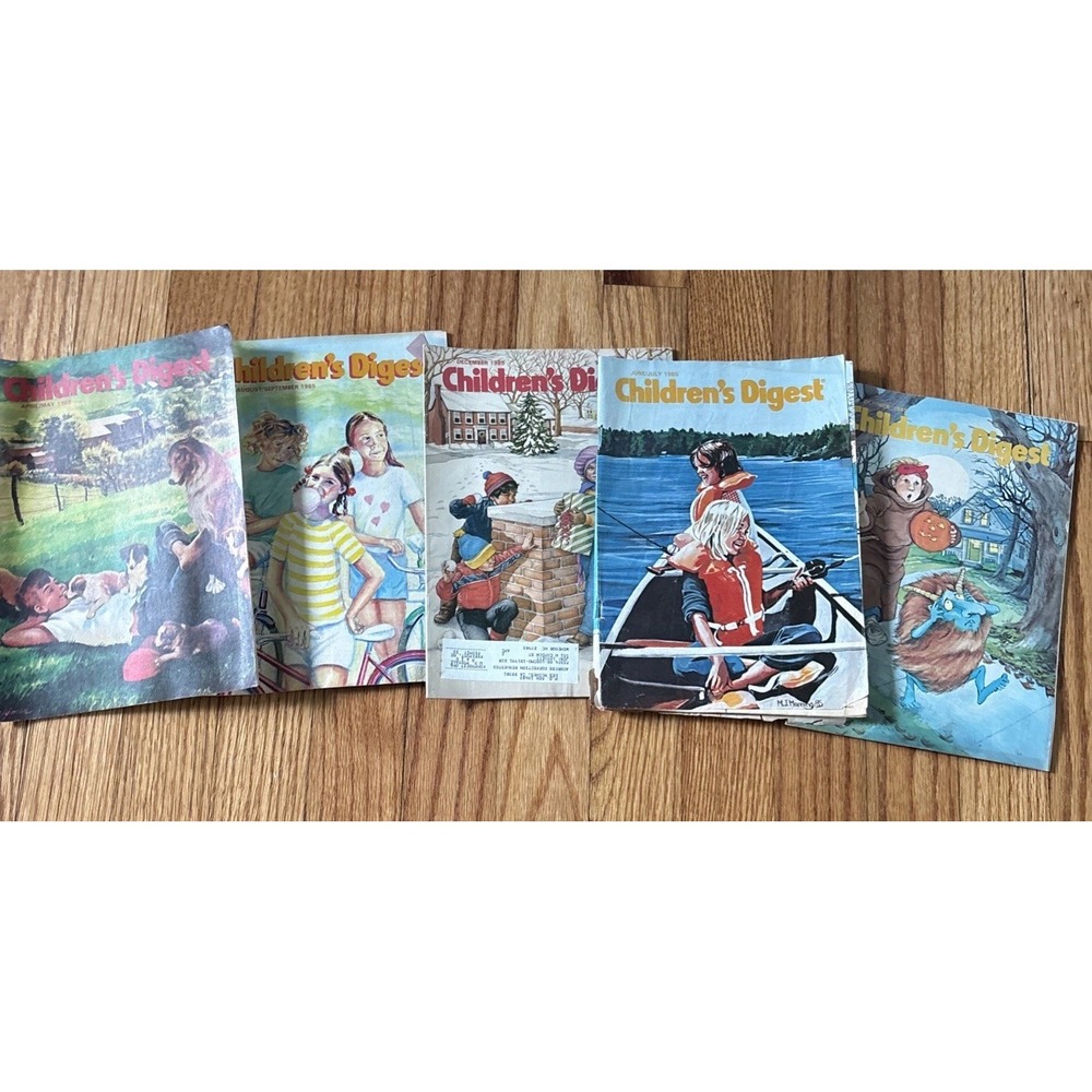 Lot of 5‎ Vintage Children's Digest Kids Magazines 1985